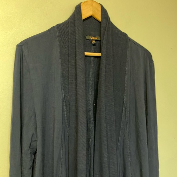 Quince Navy Open Front Cardigan - Picture 3 of 6